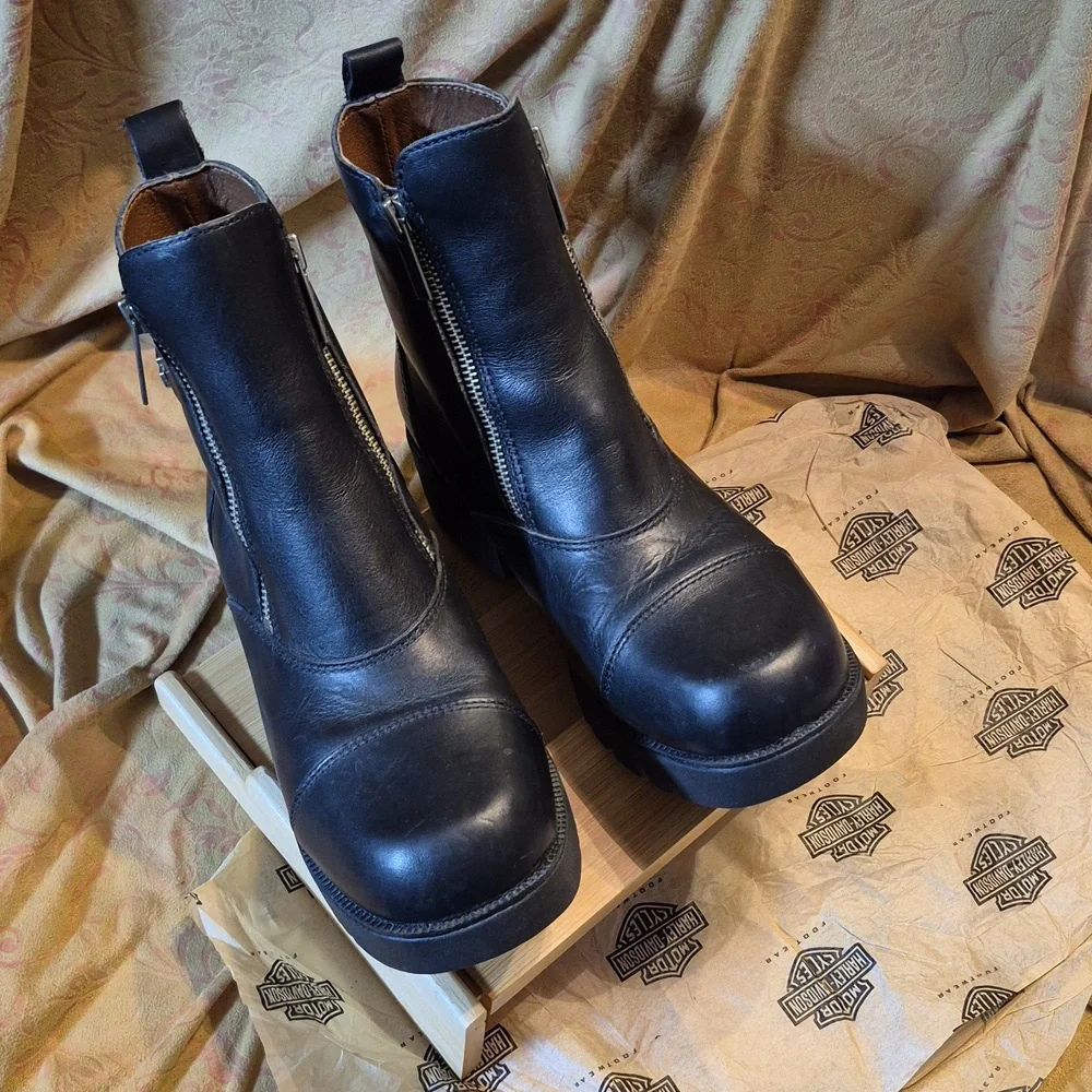 Harley Davidson Women's Amherst Moto Boots▪︎ Sz 9 - Picture 10 of 10